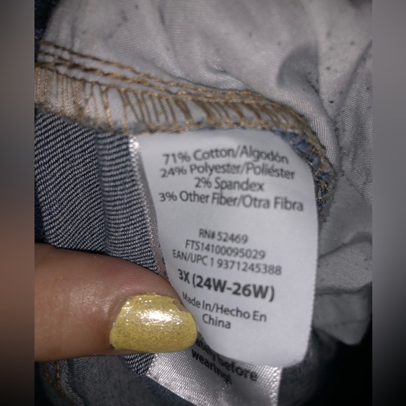 Terra & Sky Blue Jean Pull On Shorts with Cuffed Hem - Picture 7 of 7